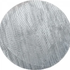 UNAMOURDETAPIS - Très grans tapis rond de salon ø240cm lyn9 d gris, tapis rond ton sur ton moderne