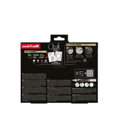 UNI BALL - Coffret de 4 marqueurs à craie Chalk Marker PWE5M - 4 coloris de Noël