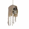 URBAN LIVING - Décoration d'halloween - tête de mort à suspendre - blanc