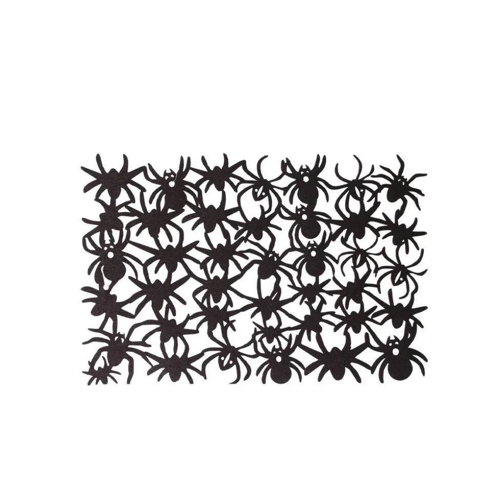 URBAN LIVING - Décoration d'halloween - set de table araignées - noir