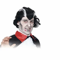 URBAN LIVING - Déguisement d'halloween - perruque homme vampire - noir et blanc