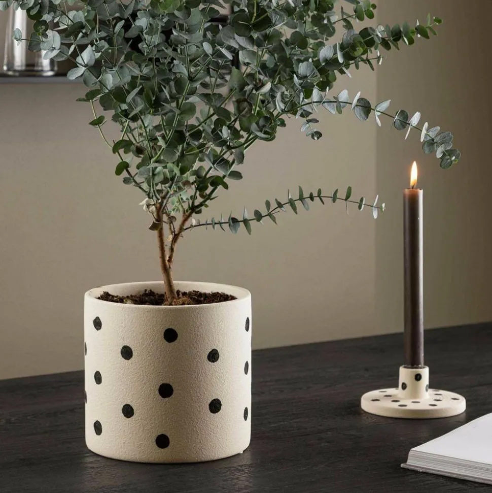 VENTURE HOME - Cache pot en grès sane 18x17cm