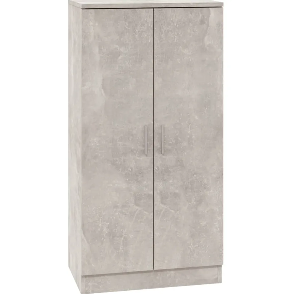 VIDAXL - Armoire à chaussures gris béton 55x35x108 cm bois d'ingénierie