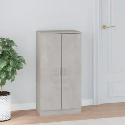 VIDAXL - Armoire à chaussures gris béton 55x35x108 cm bois d'ingénierie
