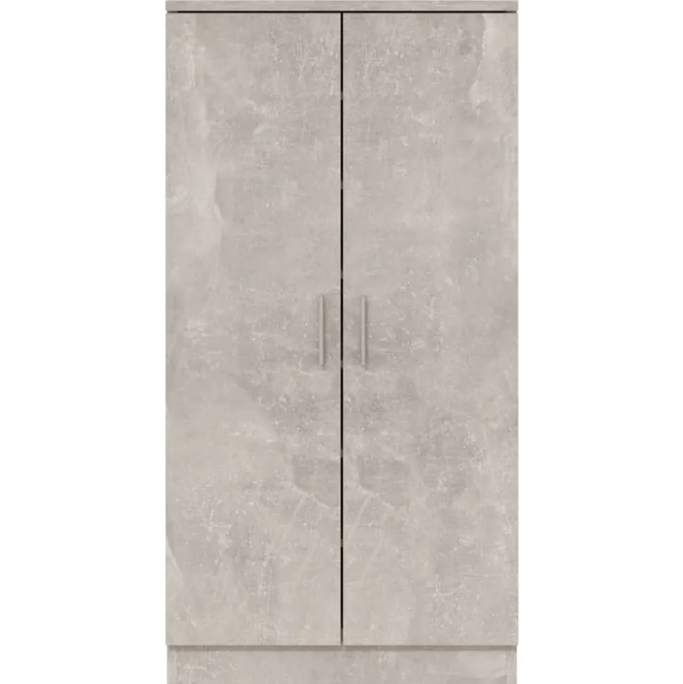VIDAXL - Armoire à chaussures gris béton 55x35x108 cm bois d'ingénierie