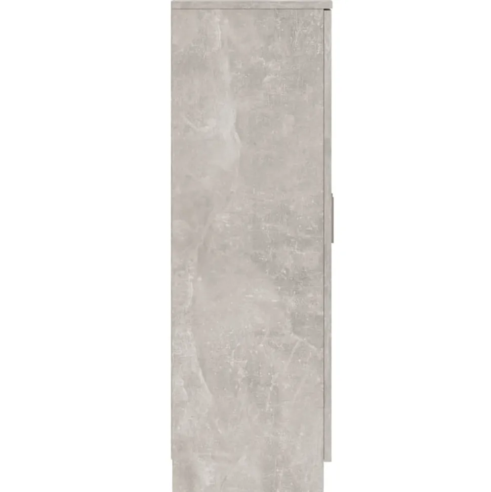 VIDAXL - Armoire à chaussures gris béton 55x35x108 cm bois d'ingénierie