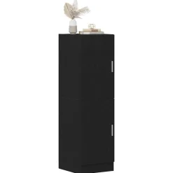 VIDAXL - Armoire de cuisine noir 38x41,5x131,5 cm bois d'ingénierie