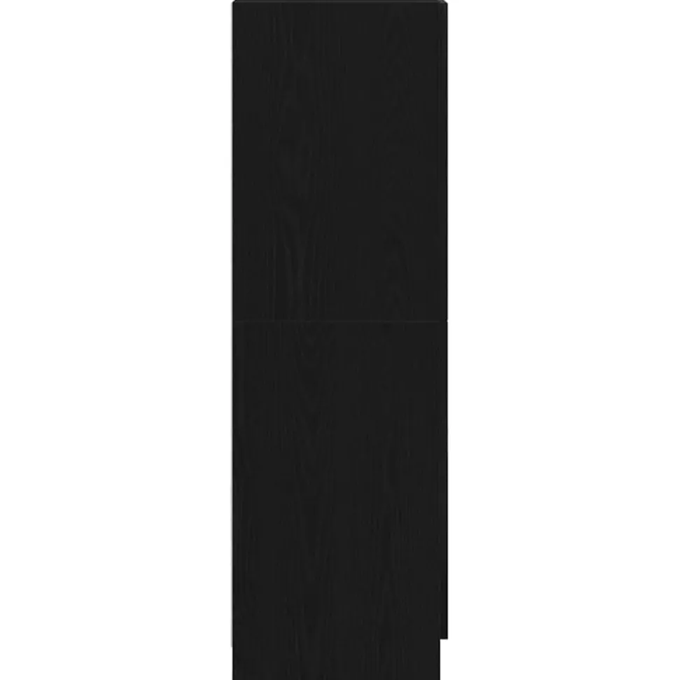 VIDAXL - Armoire de cuisine noir 38x41,5x131,5 cm bois d'ingénierie