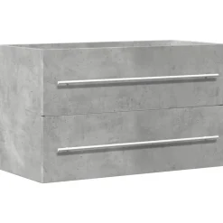 VIDAXL - Armoire de lavabo gris béton 80x38,5x48 cm bois ingénierie