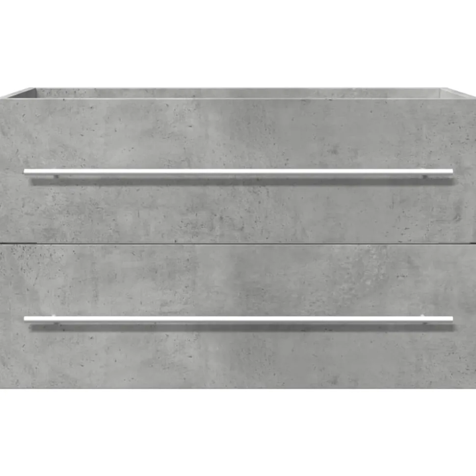 VIDAXL - Armoire de lavabo gris béton 80x38,5x48 cm bois ingénierie