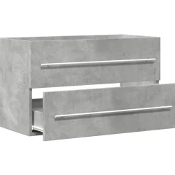 VIDAXL - Armoire de lavabo gris béton 80x38,5x48 cm bois ingénierie