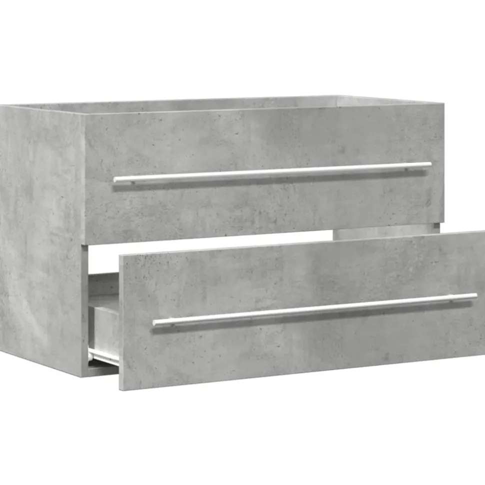 VIDAXL - Armoire de lavabo gris béton 80x38,5x48 cm bois ingénierie