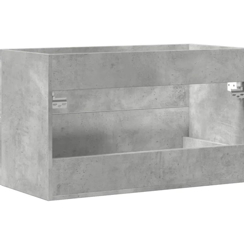 VIDAXL - Armoire de lavabo gris béton 80x38,5x48 cm bois ingénierie