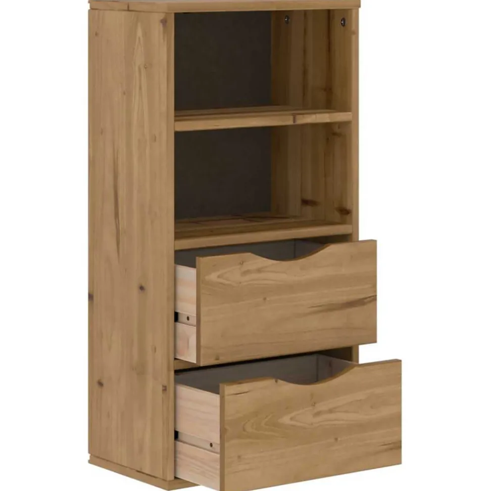 VIDAXL - Armoire latérale avec tiroirs odda 40x24x79 cm bois massif pin