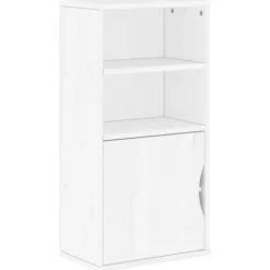 VIDAXL - Armoire latérale odda blanc 40x24x79 cm bois massif pin