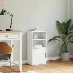 VIDAXL - Armoire latérale odda blanc 40x24x79 cm bois massif pin