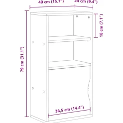 VIDAXL - Armoire latérale odda blanc 40x24x79 cm bois massif pin
