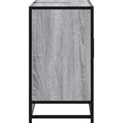 VIDAXL - Armoire lavabo de salle de bain sonoma gris bois d'ingénierie