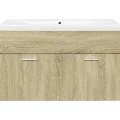 VIDAXL - Armoire lavabo de salle de bain et bassin intégré chêne sonoma
