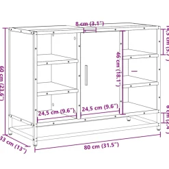 VIDAXL - Armoire lavabo de salle de bain chêne sonoma bois d'ingénierie
