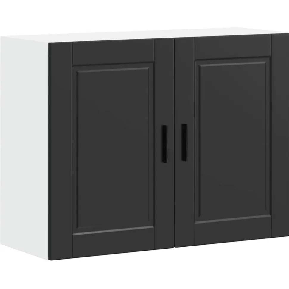 VIDAXL - Armoire murale de cuisine porto noir bois d'ingénierie