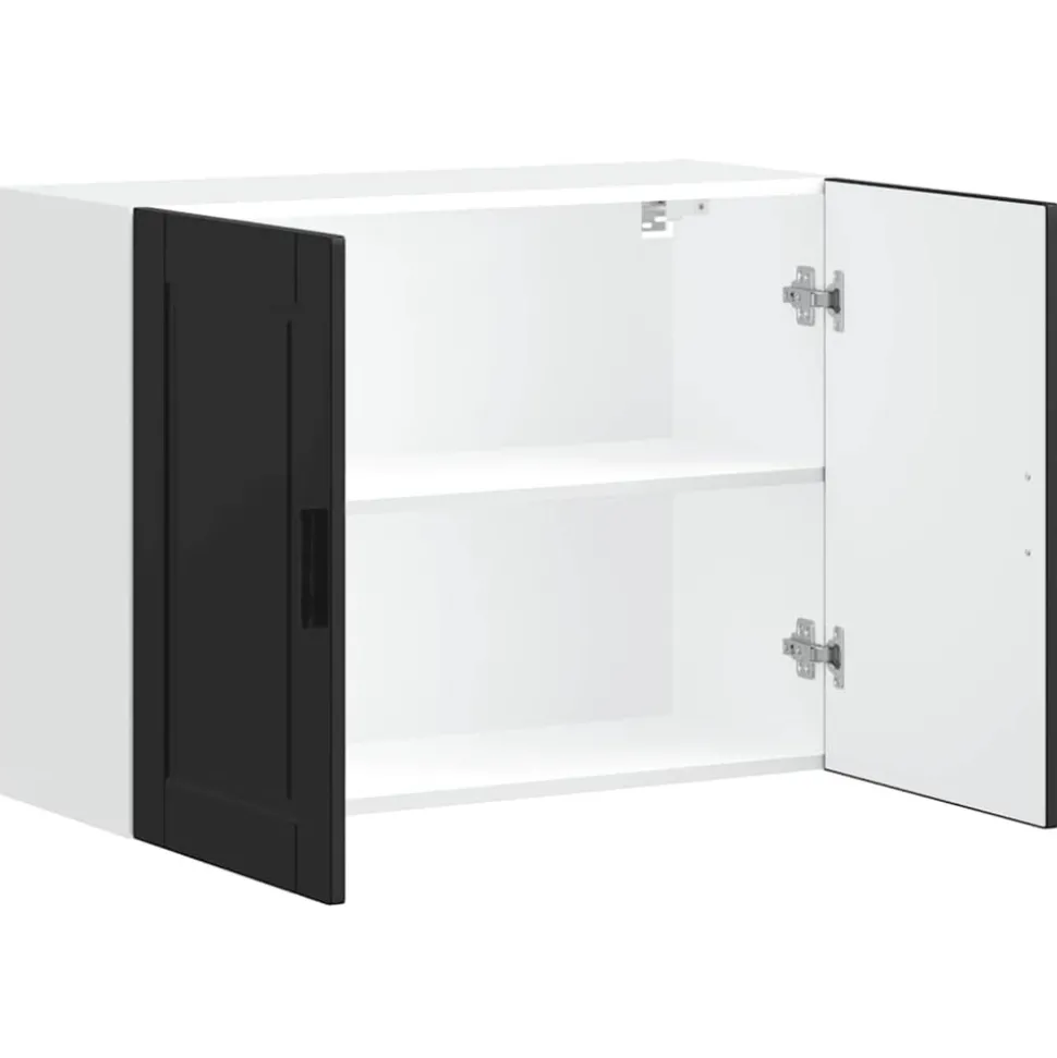 VIDAXL - Armoire murale de cuisine porto noir bois d'ingénierie