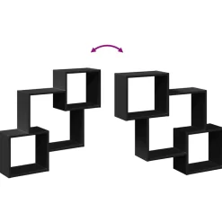 VIDAXL - Armoire murale 78x18x71 cm noir bois d'ingénierie