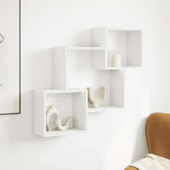 VIDAXL - Armoire murale 78x18x71 cm blanc bois d'ingénierie