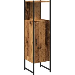 VIDAXL - Armoire salle de bain vieux bois 33x33x120,5 cm bois ingénierie