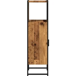 VIDAXL - Armoire salle de bain vieux bois 33x33x120,5 cm bois ingénierie