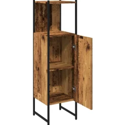 VIDAXL - Armoire salle de bain vieux bois 33x33x120,5 cm bois ingénierie