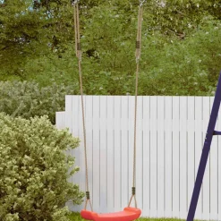 VIDAXL - Balançoire d'extérieur d'enfants simple et corde réglable rouge