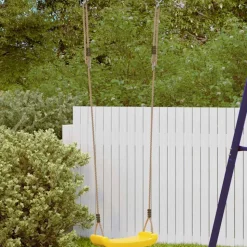 VIDAXL - Balançoire d'extérieur d'enfants simple et corde réglable jaune