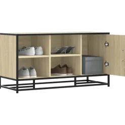 VIDAXL - Banc à chaussures chêne sonoma bois d'ingénierie et métal