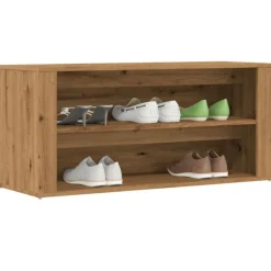 VIDAXL - Banc à chaussures chêne artisanal 100x35x45cm bois d ingénierie
