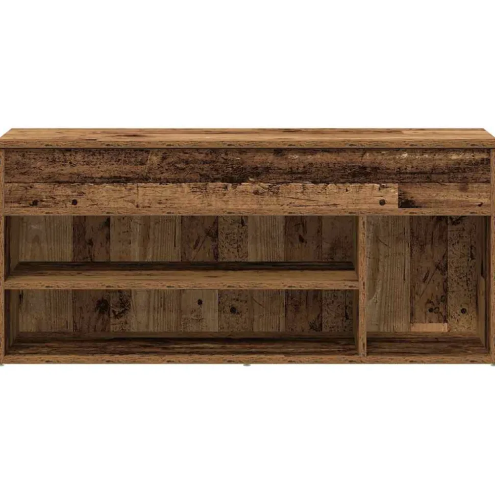 VIDAXL - Banc à chaussures vieux bois 102x30,5x45 cm bois d'ingénierie