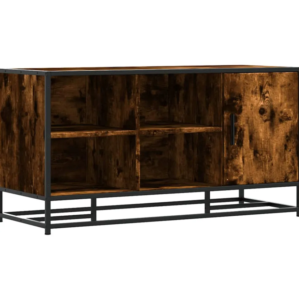 VIDAXL - Banc à chaussures chêne fumé bois d'ingénierie et métal