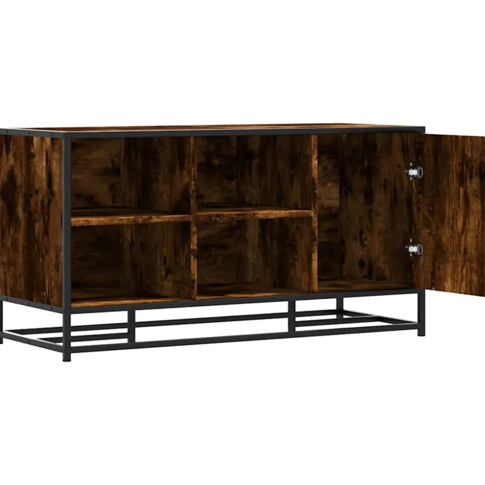 VIDAXL - Banc à chaussures chêne fumé bois d'ingénierie et métal