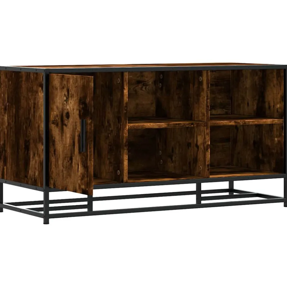 VIDAXL - Banc à chaussures chêne fumé bois d'ingénierie et métal