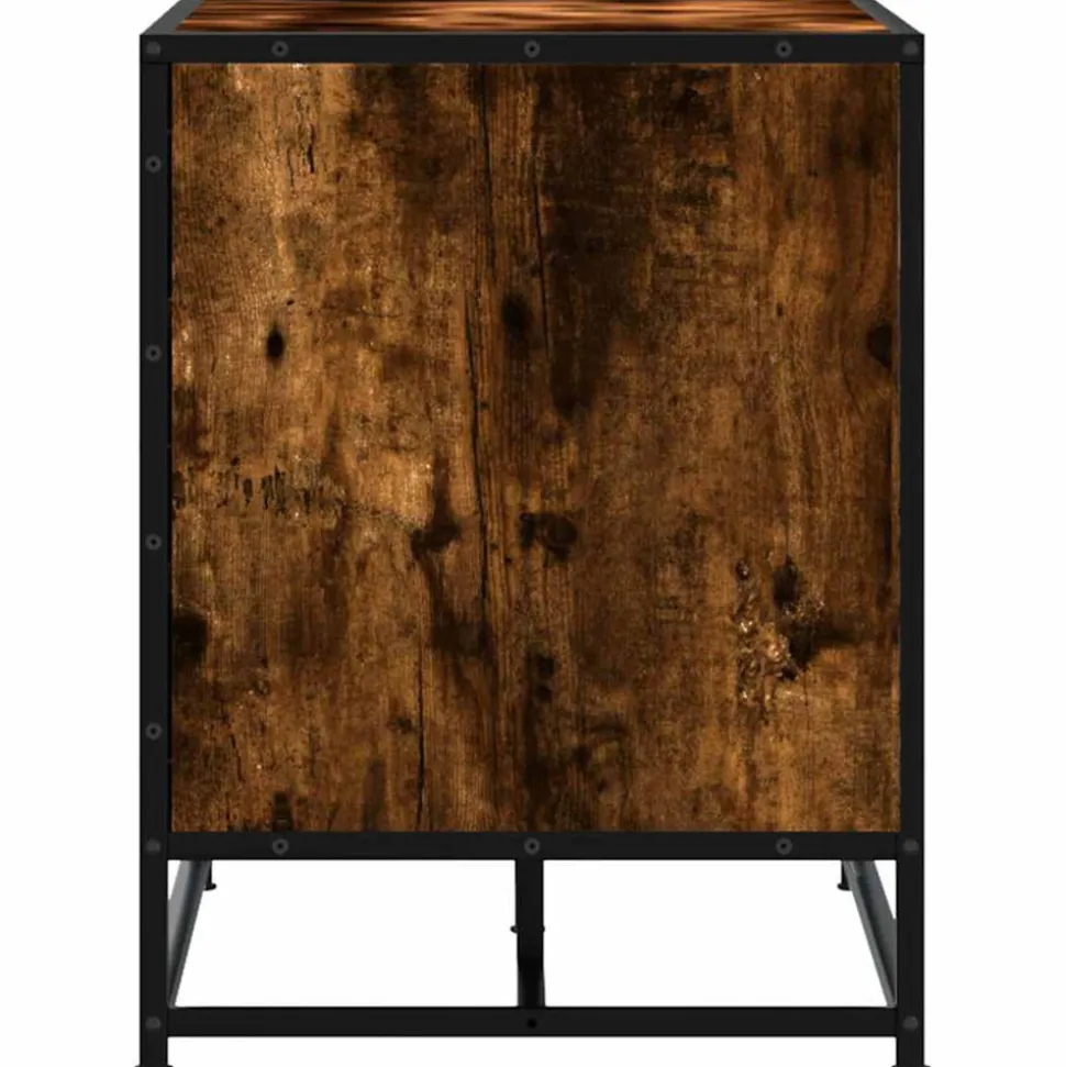 VIDAXL - Banc à chaussures chêne fumé bois d'ingénierie et métal