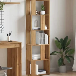 VIDAXL - Bibliothèque chêne artisanal 45x24x159 cm bois d'ingénierie