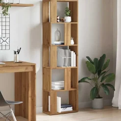VIDAXL - Bibliothèque chêne artisanal 45x24x159 cm bois d'ingénierie