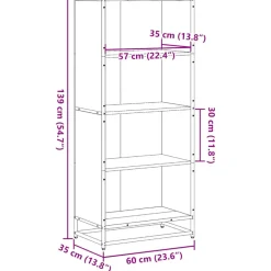 VIDAXL - Bibliothèque chêne marron 60x35x139 cm bois d'ingénierie