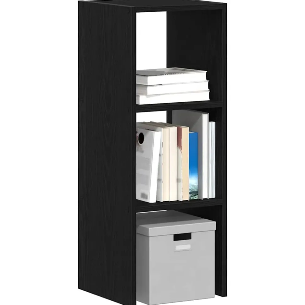 VIDAXL - Bibliothèque empilable chêne noir 30x30x80 cm bois d'ingénierie