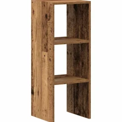 VIDAXL - Bibliothèque empilable vieux bois 30x30x80 cm bois d'ingénierie