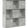 VIDAXL - Bibliothèque gris béton 89x24x101,5 cm bois d'ingénierie