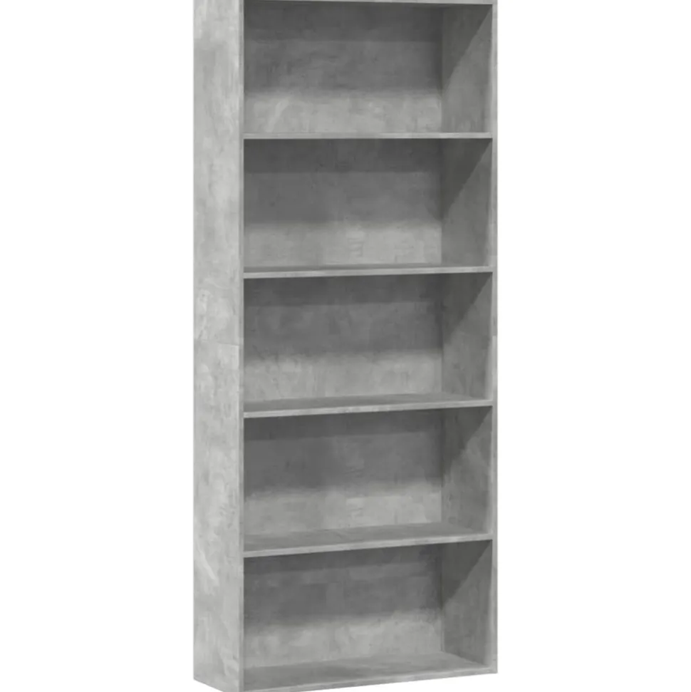 VIDAXL - Bibliothèque gris béton 80x30x189 cm bois d'ingénierie
