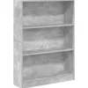 VIDAXL - Bibliothèque gris béton 80x24x109 cm bois d'ingénierie