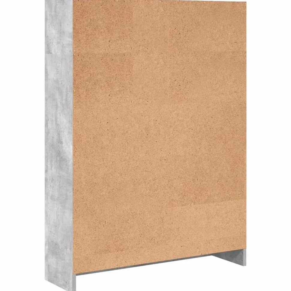 VIDAXL - Bibliothèque gris béton 80x24x109 cm bois d'ingénierie