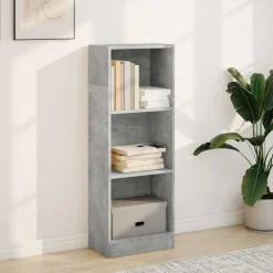 VIDAXL - Bibliothèque gris béton 40x24x109 cm bois d'ingénierie